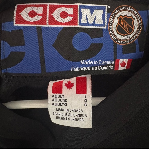 💚CCM Black Bruins Jersey with White Logo - Picture 6 of 7